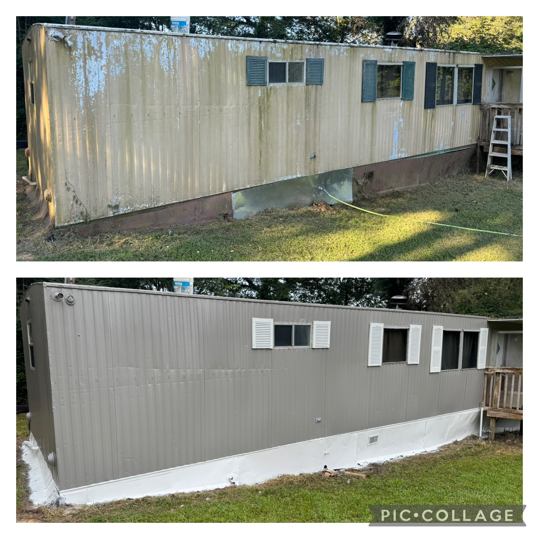 Exterior painting before and after in Jackson, Mississippi