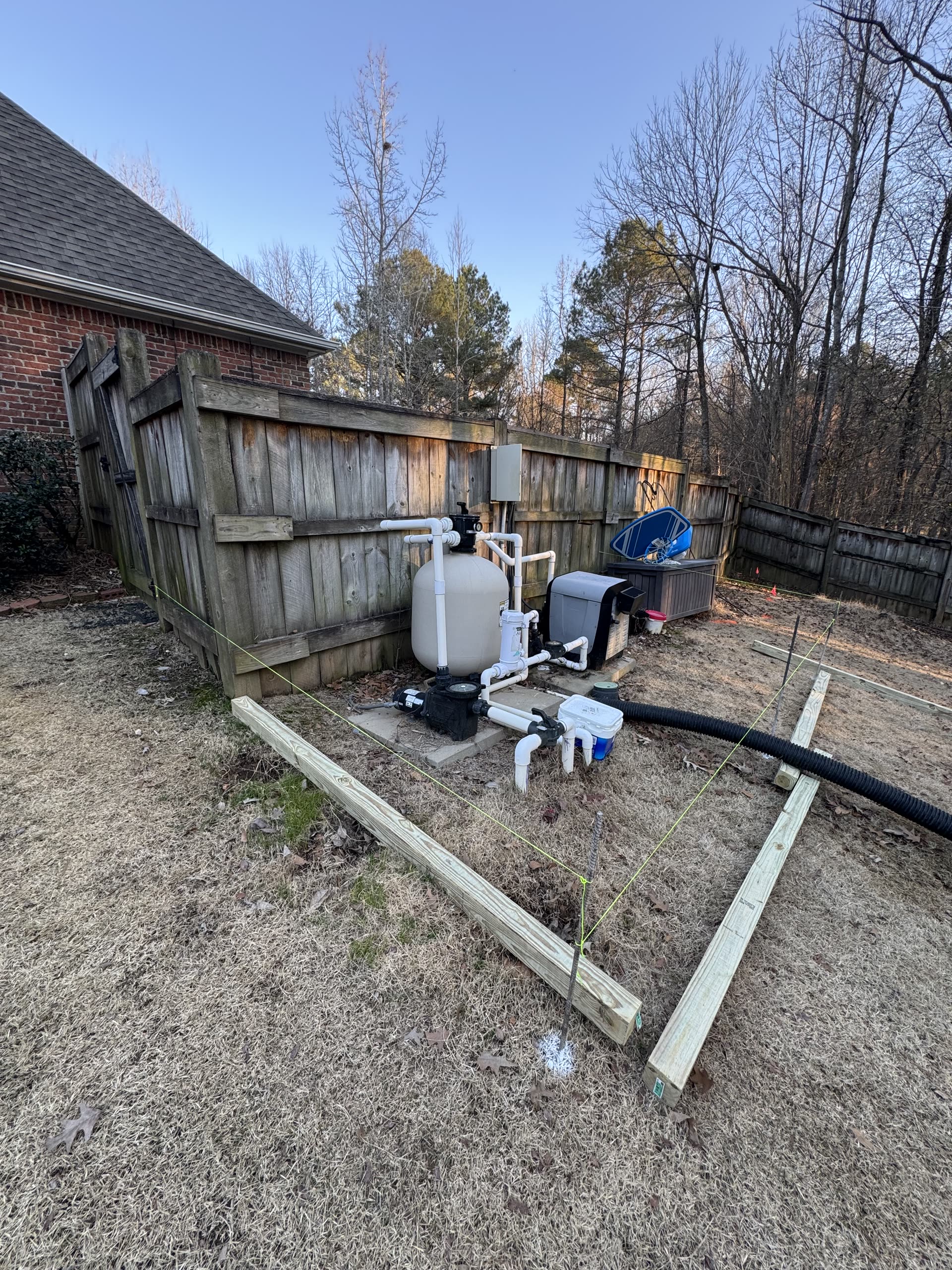 Before fence building in Rankin County, Mississippi