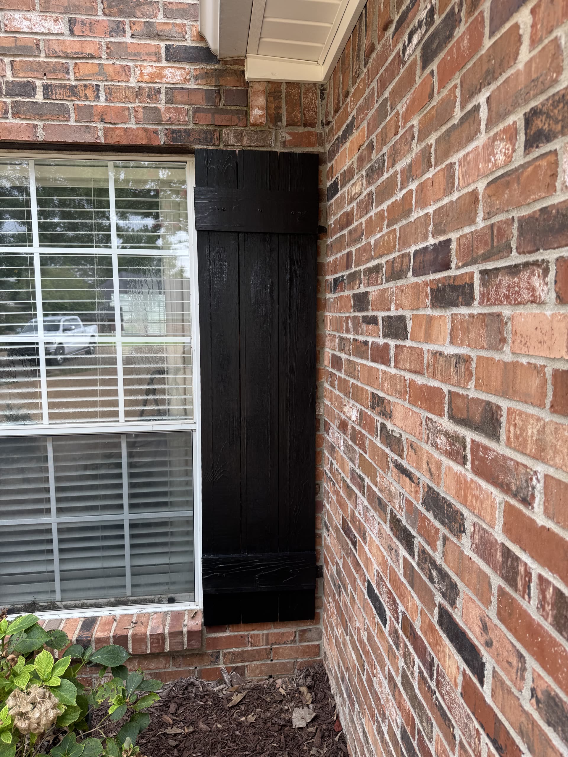 Freshly painted exterior shutters in Rankin County, Mississippi